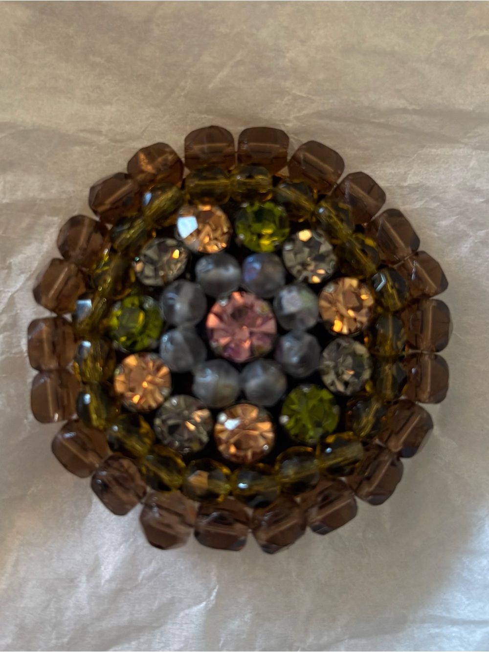 Vintage Giorgio Armani Signed Statement Brooch Crystal Accents - Picture 3 of 6